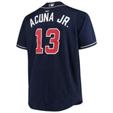 Ronald Acuna Jr. Atlanta Braves Majestic Big & Tall Alternate Cool Base Player Jersey  – Navy