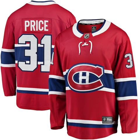 Men's Montreal Canadiens Carey Price Fanatics Branded Red Breakaway Player Jersey