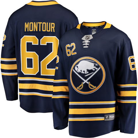 Men's Buffalo Sabres Brandon Montour Fanatics Branded Navy Breakaway Team Color Player Jersey