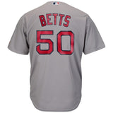 Mookie Betts Boston Red Sox Majestic Cool Base Player Jersey - Gray