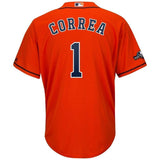 Carlos Correa Houston Astros Majestic 2019 Postseason Official Cool Base Player Jersey - Orange