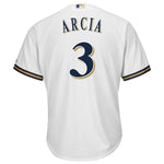 Orlando Arcia Milwaukee Brewers Majestic Cool Base Home Player Jersey - White