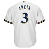 Orlando Arcia Milwaukee Brewers Majestic Cool Base Home Player Jersey - White