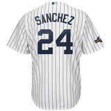 Gary Sanchez New York Yankees Majestic 2019 Postseason Official Cool Base Player Jersey - White/Navy