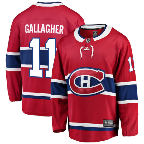 Men's Montreal Canadiens Brendan Gallagher Fanatics Branded Red Breakaway Player Jersey