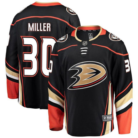 Ryan Miller Anaheim Ducks Fanatics Branded Breakaway Player Jersey - Black