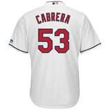 Melky Cabrera Cleveland Indians Majestic Home Official Cool Base Player Jersey - White