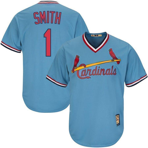 Ozzie Smith St. Louis Cardinals Majestic Big & Tall Cooperstown Cool Base Player Jersey - Light Blue