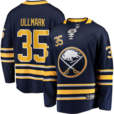 Men's Buffalo Sabres Linus Ullmark Fanatics Branded Navy Breakaway Team Color Player Jersey