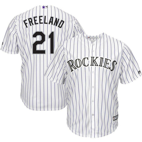 Kyle Freeland Colorado Rockies Majestic Alternate Cool Base Replica Player Jersey - White
