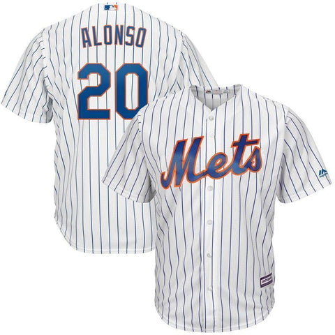 Pete Alonso New York Mets Majestic Home Official Cool Base Player Jersey - White/Royal