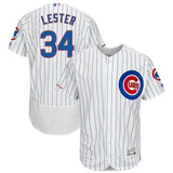 Jon Lester Chicago Cubs Majestic Home Flex Base Collection Player Jersey - White/Royal
