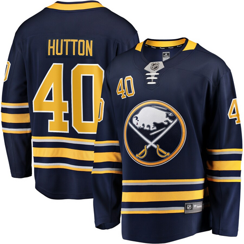 Men's Buffalo Sabres Carter Hutton Fanatics Branded Navy Breakaway Team Color Player Jersey