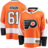 Justin Braun Philadelphia Flyers Fanatics Branded Breakaway Player Jersey - Orange