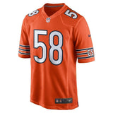 Roquan Smith Chicago Bears Nike Alternate Game Jersey - Orange