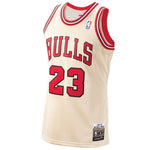 Men's Chicago Bulls Michael Jordan Mitchell & Ness Gold 1995/96 Hardwood Classics Premium Gold Jersey