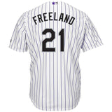 Kyle Freeland Colorado Rockies Majestic Alternate Cool Base Replica Player Jersey - White
