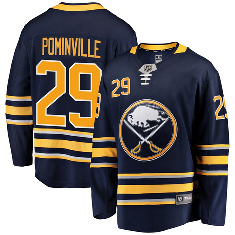 Men's Buffalo Sabres Jason Pominville Fanatics Branded Navy Breakaway Player Jersey