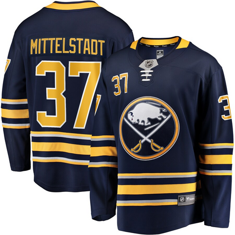 Men's Buffalo Sabres Casey Mittelstadt Fanatics Branded Navy Breakaway Team Color Player Jersey