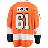 Justin Braun Philadelphia Flyers Fanatics Branded Breakaway Player Jersey - Orange