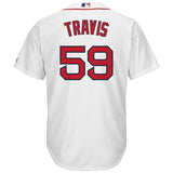 Sam Travis Boston Red Sox Majestic Home Cool Base Replica Player Jersey - White