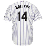 Tony Wolters Colorado Rockies Majestic Home Cool Base Player Jersey - White