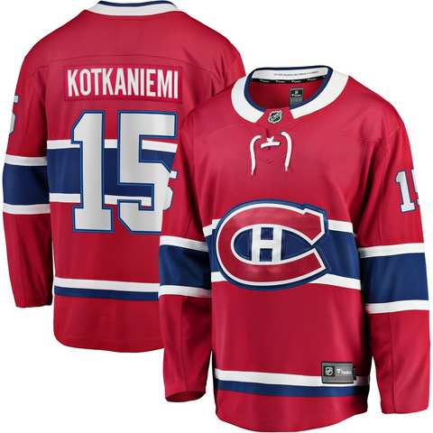 Men's Montreal Canadiens Jesperi Kotkaniemi Fanatics Branded Red Home Breakaway Player Jersey