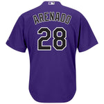 Nolan Arenado Colorado Rockies Majestic Alternate Official Cool Base Player Jersey - Purple