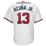 Ronald Acuña Jr. Atlanta Braves Majestic 2019 Home Official Cool Base Player Jersey - White