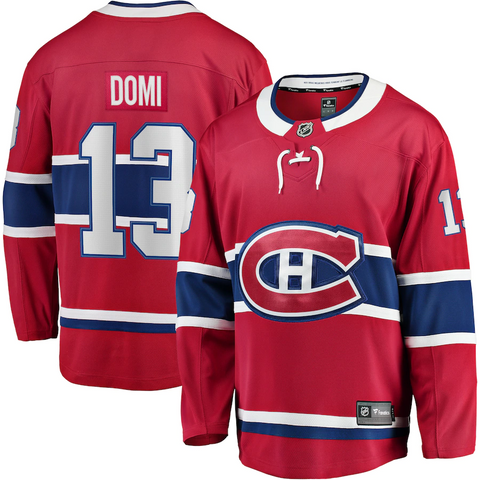 Men's Montreal Canadiens Max Domi Fanatics Branded Red Home Breakaway Player Jersey