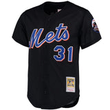 Mike Piazza New York Mets Mitchell & Ness Cooperstown Collection Mesh Batting Practice Jersey - Black/royal