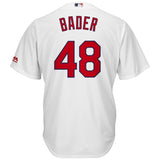 Harrison Bader St. Louis Cardinals Majestic Home Official Cool Base Jersey - White