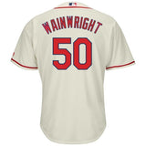 Adam Wainwright St. Louis Cardinals Majestic Cool Base Player Jersey - Tan/White
