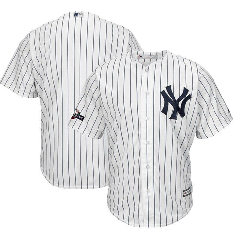 New York Yankees Majestic 2019 Postseason Official Cool Base Team Jersey - White/Navy