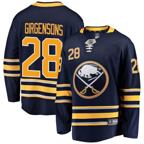 Men's Buffalo Sabres Zemgus Girgensons Fanatics Branded Navy Breakaway Player Jersey