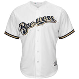 Keon Broxton Milwaukee Brewers Majestic Home Cool Base Replica Player Jersey - White