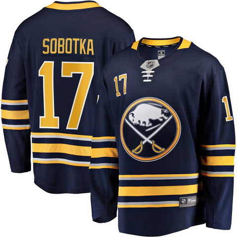 Men's Buffalo Sabres Vladimir Sobotka Fanatics Branded Navy Breakaway Team Color Player Jersey