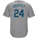 Ken Griffey Jr. Seattle Mariners Majestic Alternate Cool Base Player Jersey - Gray