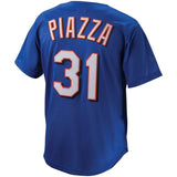 Mike Piazza New York Mets Mitchell & Ness Cooperstown Collection Mesh Batting Practice Jersey - Black/royal