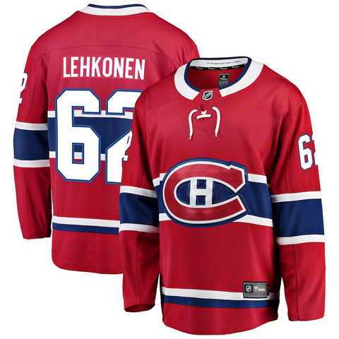 Men's Montreal Canadiens Artturi Lehkonen Fanatics Branded Red Breakaway Player Jersey