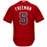 Freddie Freeman Atlanta Braves Majestic Official Cool Base Player Jersey – Gray/Red