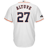 Jose Altuve Houston Astros Majestic 2019 Postseason Official Cool Base Player Jersey - White