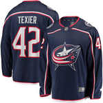 Men's Columbus Blue Jackets Alexandre Texier Fanatics Branded Navy Home Breakaway Player Jersey