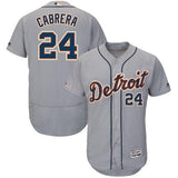 Miguel Cabrera Detroit Tigers Majestic Road Flex Base Collection Player Jersey - Gray