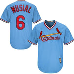 Stan Musial St. Louis Cardinals Majestic Cool Base Cooperstown Collection Player Jersey - Light Blue