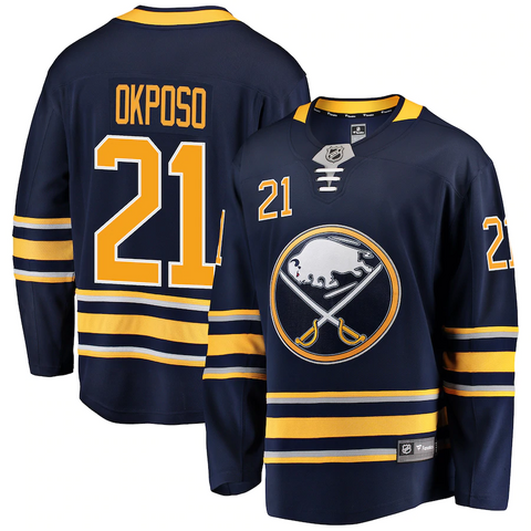 Men's Buffalo Sabres Kyle Okposo Fanatics Branded Navy Breakaway Player Jersey