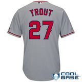 Mike Trout Los Angeles Angels Majestic Cool Base Player Jersey - Gray