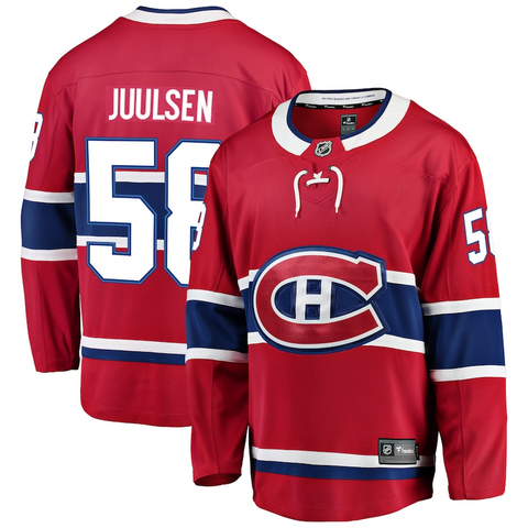 Men's Montreal Canadiens Noah Juulsen Fanatics Branded Red Breakaway Player Jersey