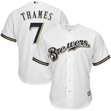 Eric Thames Milwaukee Brewers Majestic Cool Base Jersey - White