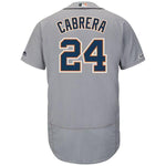 Miguel Cabrera Detroit Tigers Majestic Road Flex Base Collection Player Jersey - Gray